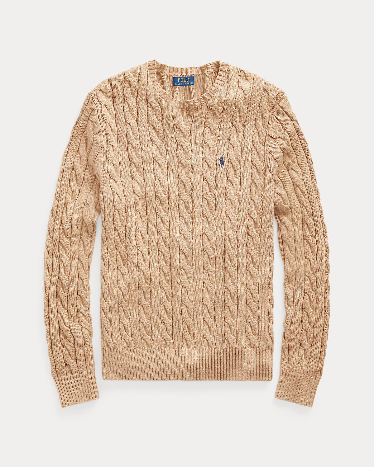 Cable-Knit Cotton Jumper - Brown