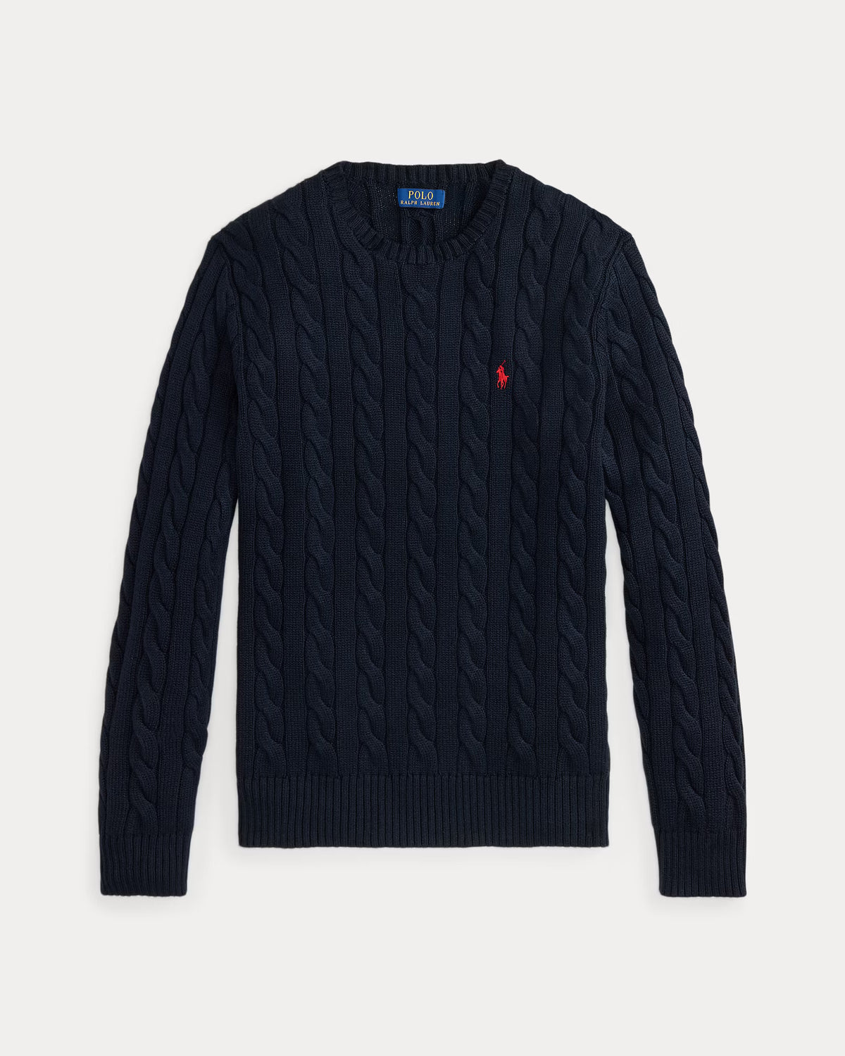 Cable-Knit Cotton Jumper - Navy Blue